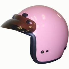DOT PINK 3/4 Motorcycle Helmet. Three Quarter Helmet