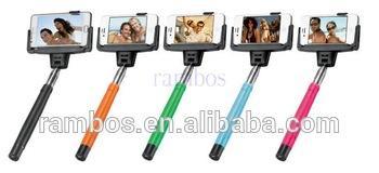 Colorful Wireless Self Camera Monopod Wireless Handheld Self Time Lever for iPhone for Samsung