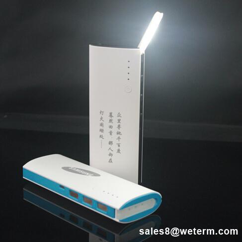 2015 new products power bank, lamp cell phone power bank, mobile power banks 10400MAH