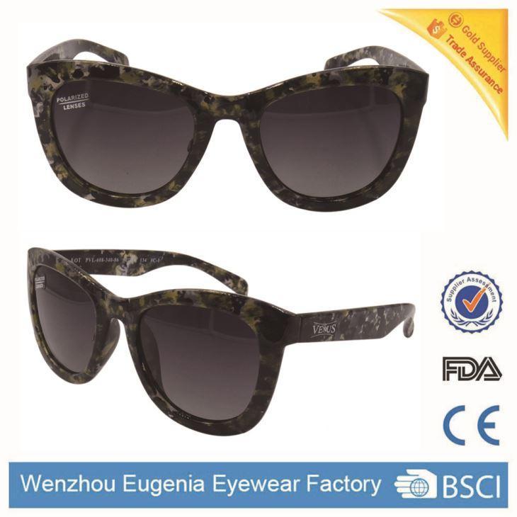 Matte Brown Tortoise Frame Pc Lens High Quality Plastic Sunglasses