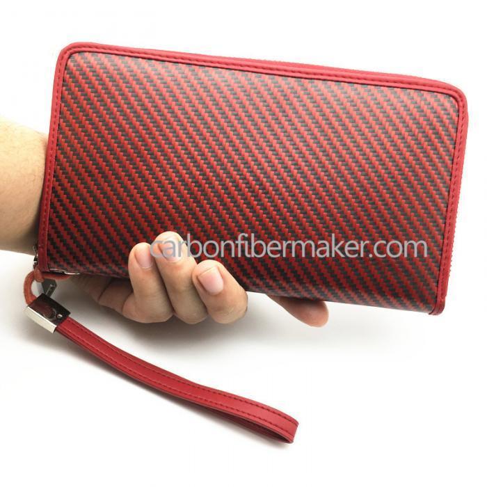 Wholesale Mens Carbon Fiber RFID Wallet Long Wallets for Men