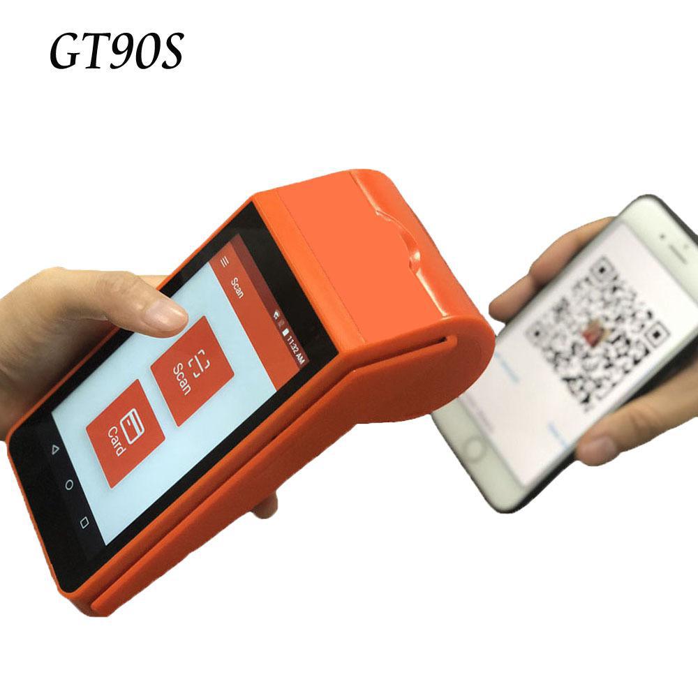 Wireless Android Pos Terminal with Thermal Printer Barcode Scanner GT90S