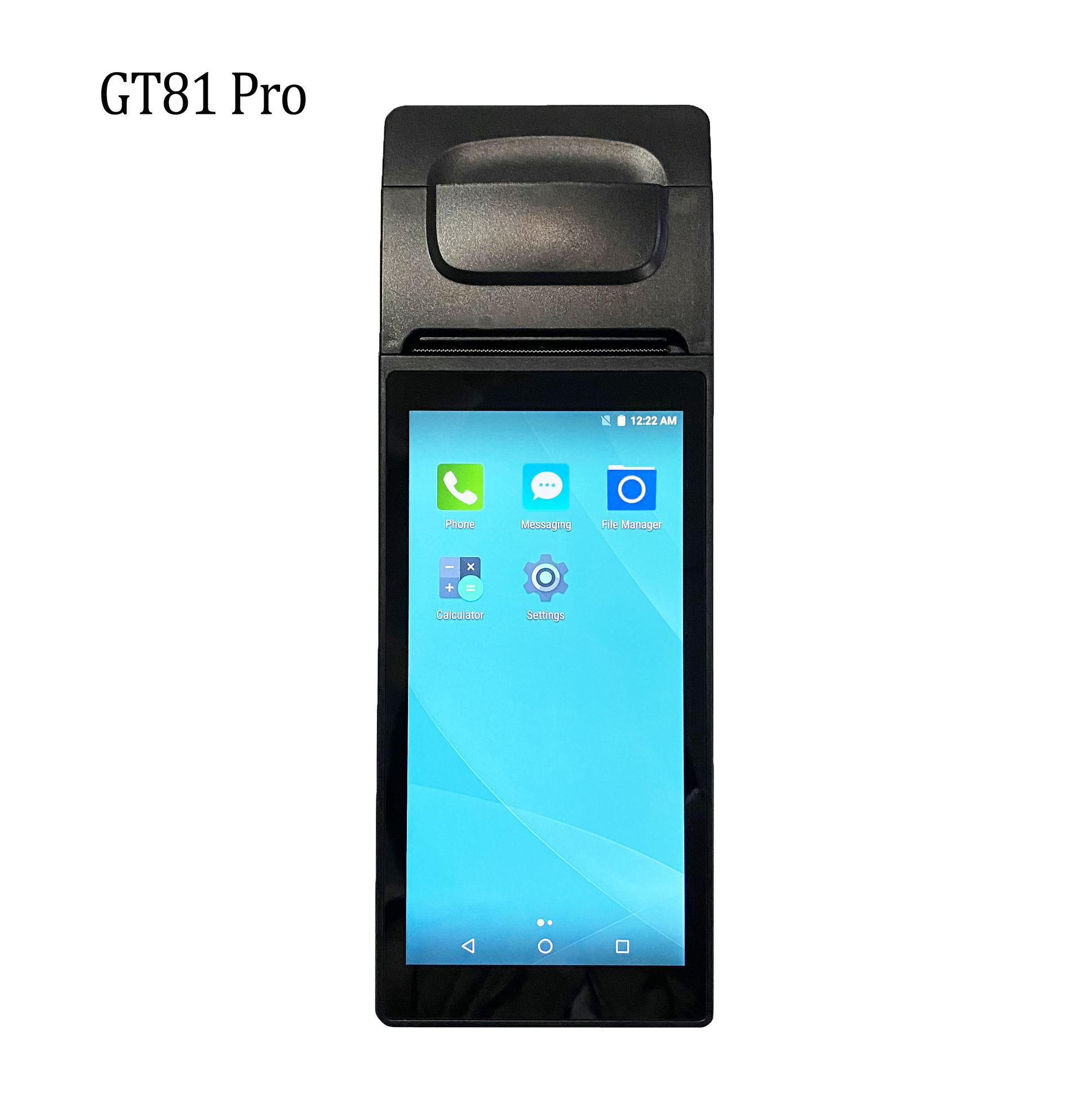 Portable Android 10.0 POS Terminal with Thermal Receipt Printer 2GB RAM 16GB ROM