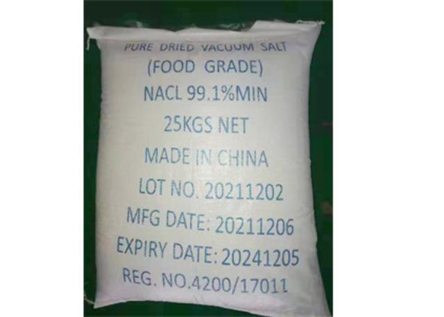 Pure Dried Vacuum Salt with food grade 25kg