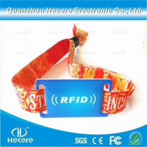 China NFC Ticket Musical Festival Disposable RFID Woven Wristband on sale 