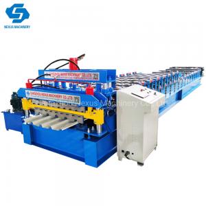 China PPGI /Aluzinc /Aluminum and Galvanized Coils Metal Double Deck Layer Two Profiles Ibr Trapezoidal Step Tile Roof Sheets Roll Forming Machines on sale 