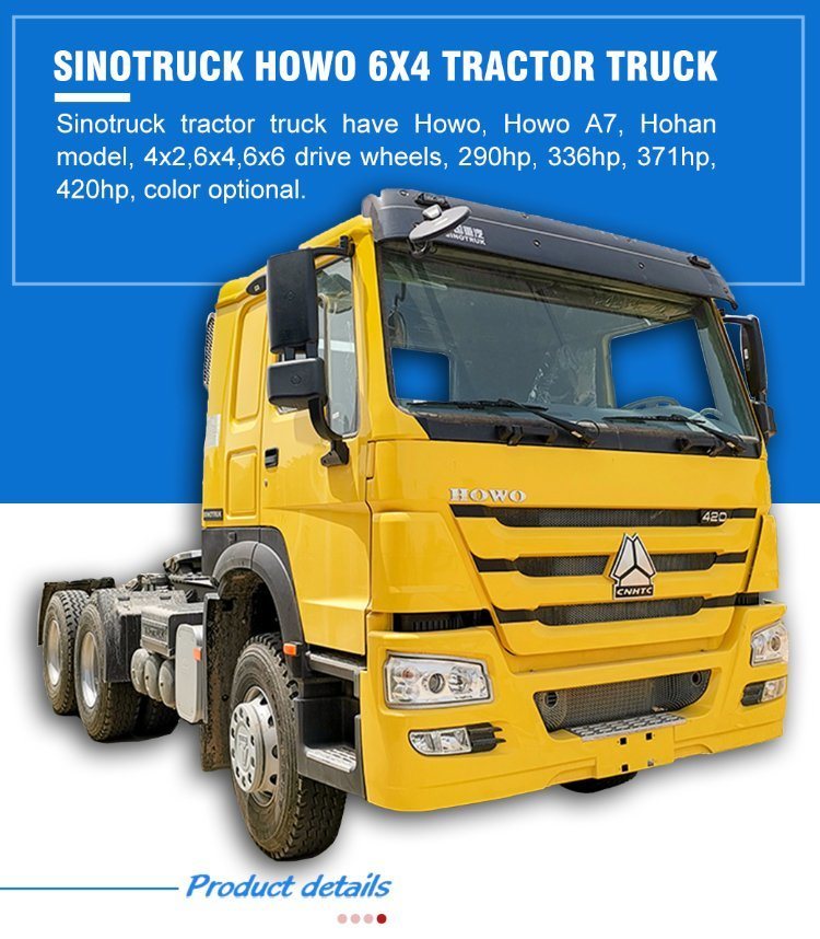 Used Sinotruk HOWO 6X*4 Heavy Duty Tractors Truck Trailer Head
