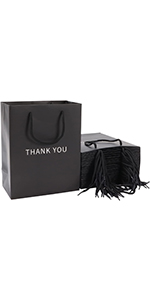 black thankyou bags