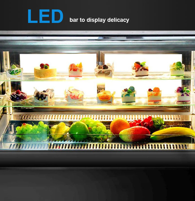 260L 900mm Commercial Cake Display Showcase Fridge R134a Low Noise 3