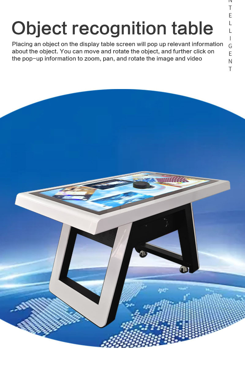 43 Inch Object Recognition Smart Digital Interactive Price Multi Touch Screen Coffee Shop Table For Education