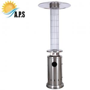 China Round Flame Gas Patio Heater Round Gas Flame Patio Heater Glass Tube Patio Flame Heater 13KW Tube Outdoor Heater on sale 
