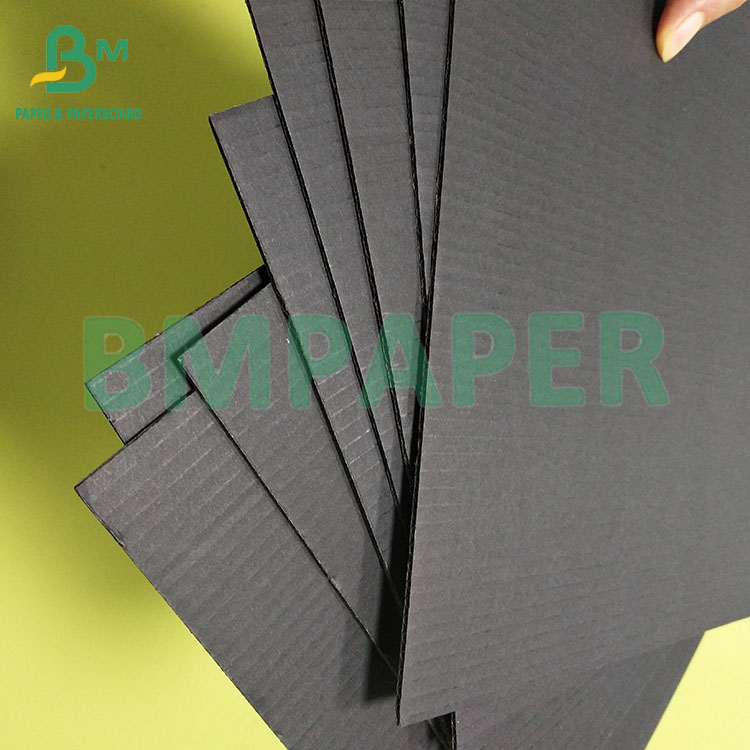 110+110+110gsm Recycle Pulp Black 3 Ply E Corrugated Board For Packaging