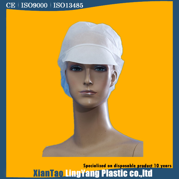 Wholesale disposable non woven snood cap for female worker