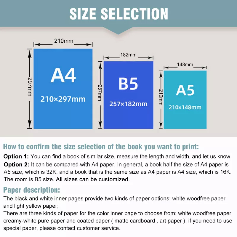 book printing custom size