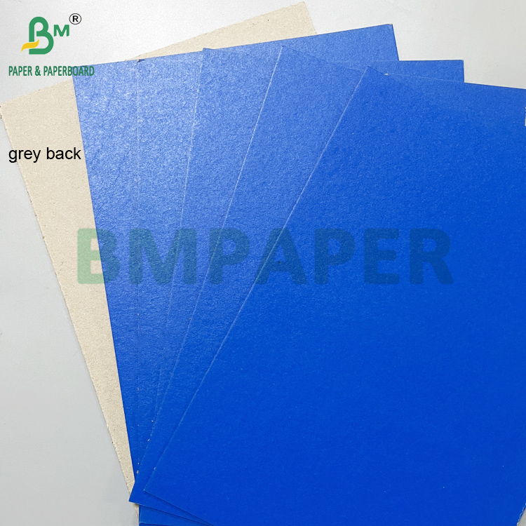 Smooth Good Rigid 1.2mm 1.5mm Blue Lacquered Paperboard With Grey Back 