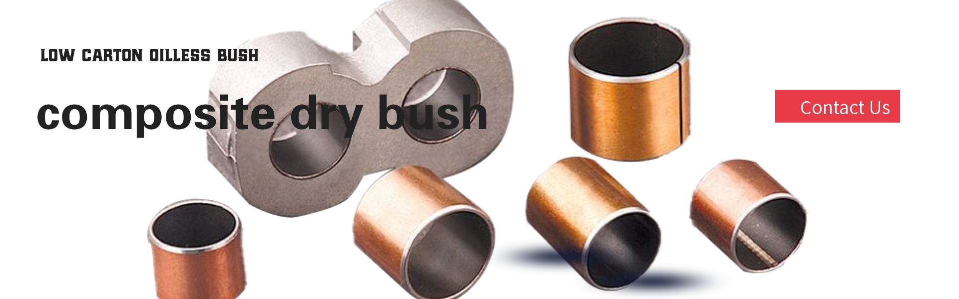Low carton oilless bush bearing low friction composite dry bush thin wall steel bushings 