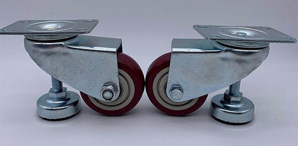 3'' 4'' 5'' Rigid Fixed Soft Rubber Industrial Caster Wheels 0