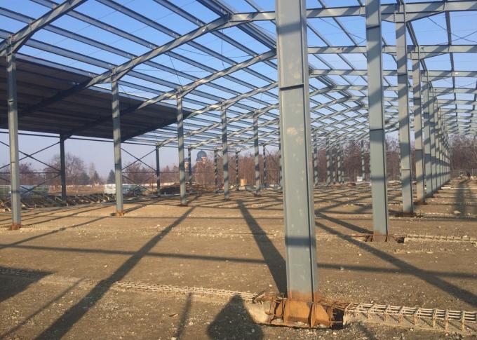 Prefabricated Steel Frame Buildings / Metal Building Frame Structure Warehouse 2