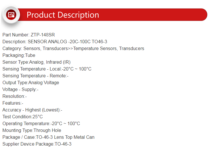 Factory best selling lowest price hot selling ZTP-148SR infrared temperature sensor body temperature probe body temperature heat