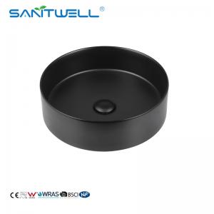 China Curved Matt Black Ceramic Basin Bathroom Sink Hand Wash Avove Counter Basin on sale 