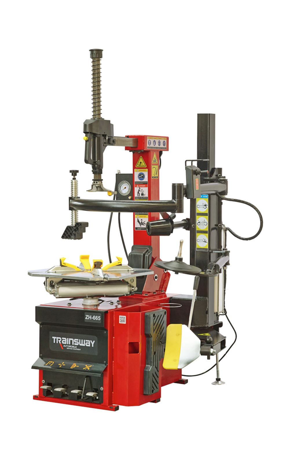Professional Pneumatic Tilt-Back Post Tyre Changer 26&quot; with Right Help Arm Trainsway Zh665ra