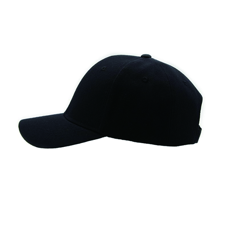 Outdoor Adjustable Plain Custom Black Baseball Cap , mens baseball caps