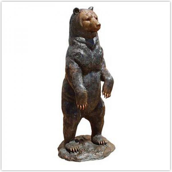 Classical Cast Iron Garden Ornaments Metal Outdoor Bear Statues
