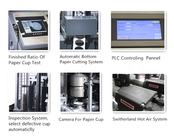Automatic Disposable Glass Paper Cup Making Machine , Ultrasonic Double Pe Paper Cup Machine