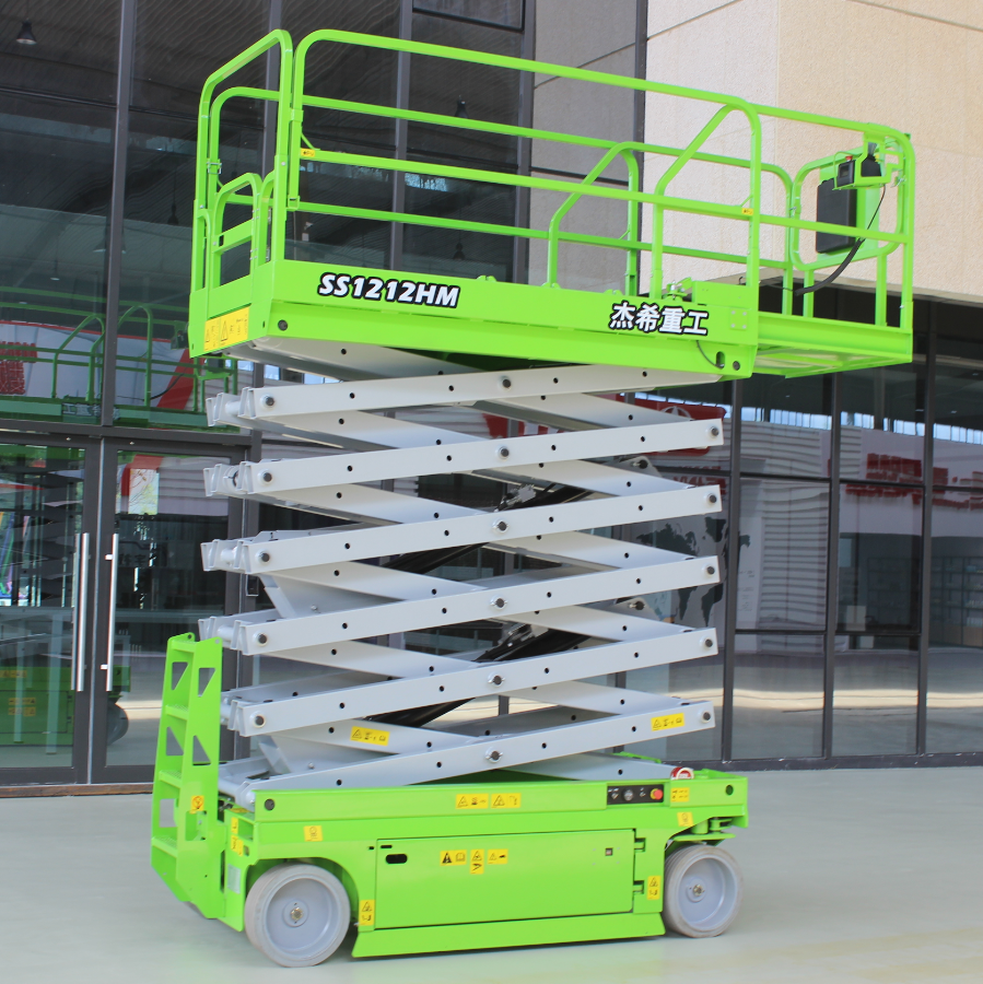 Best price mobile 12m 320kg capacity manlift platform scissor lift electric for indoor