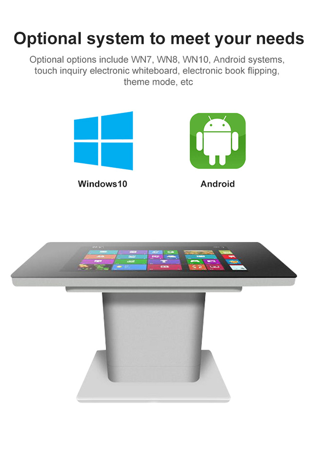 Customization 43 Inch Windows 4k Waterproof Game Restaurant Coffee Shop Multi Touch Interactive Table