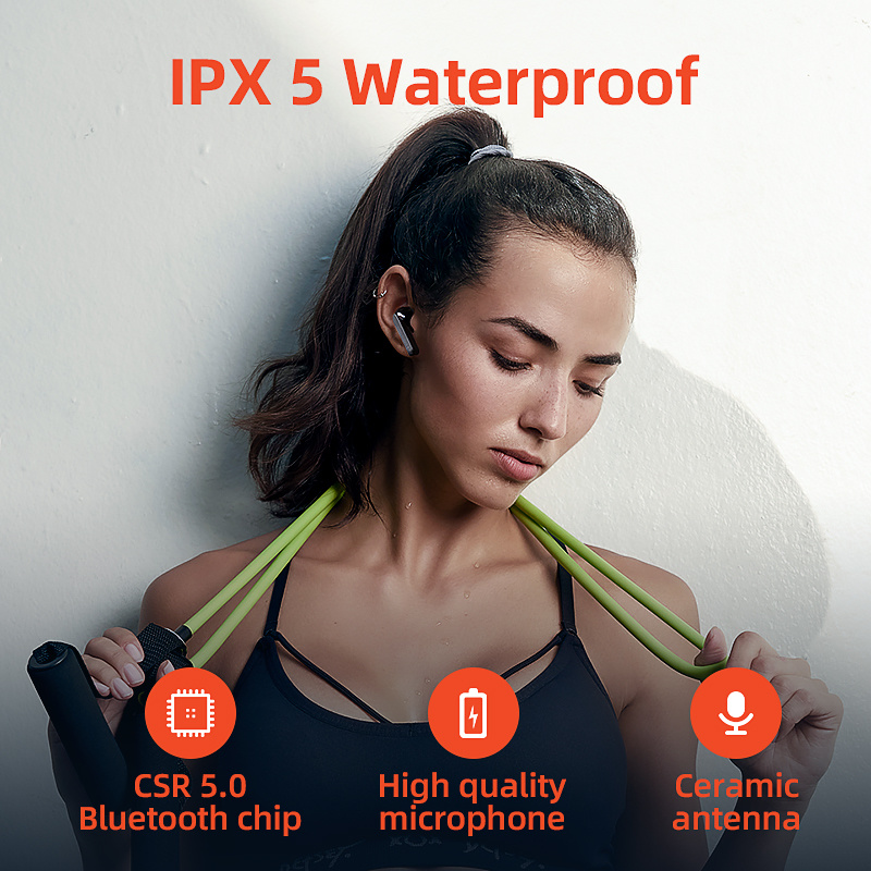 Kingmaster Factory T3 Bluetooth 5.0 Wireless Headphones 3D Stereo Dual-Mic Ipx5 Waterproof Earphones