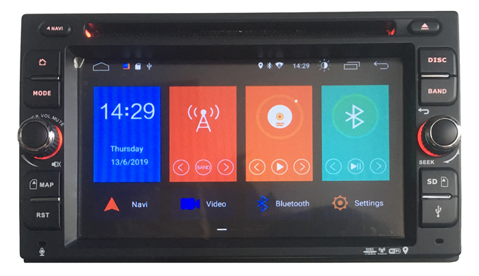 Car Radio Multimedia Bluetooth WiFi MP5 Video Player GPS Navigationh HD Touch Screen 5.0