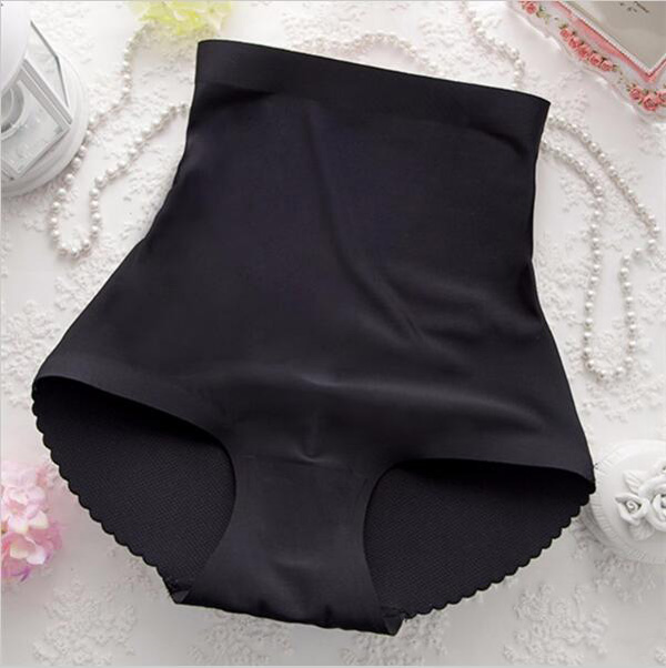 Ladies high waist silicone one piece seamless padded panties