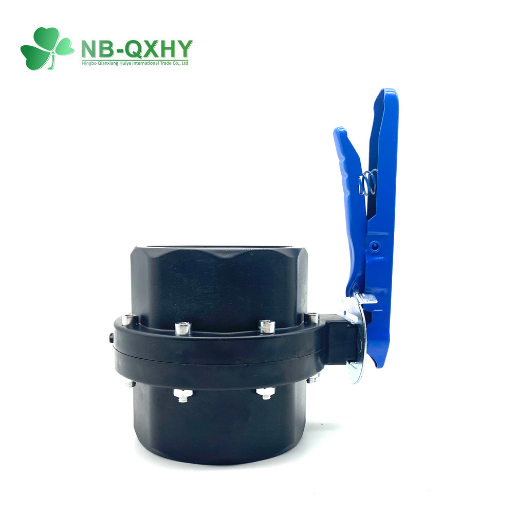 Middle East Radiation Protection PE Butterfly Valve with Black Color