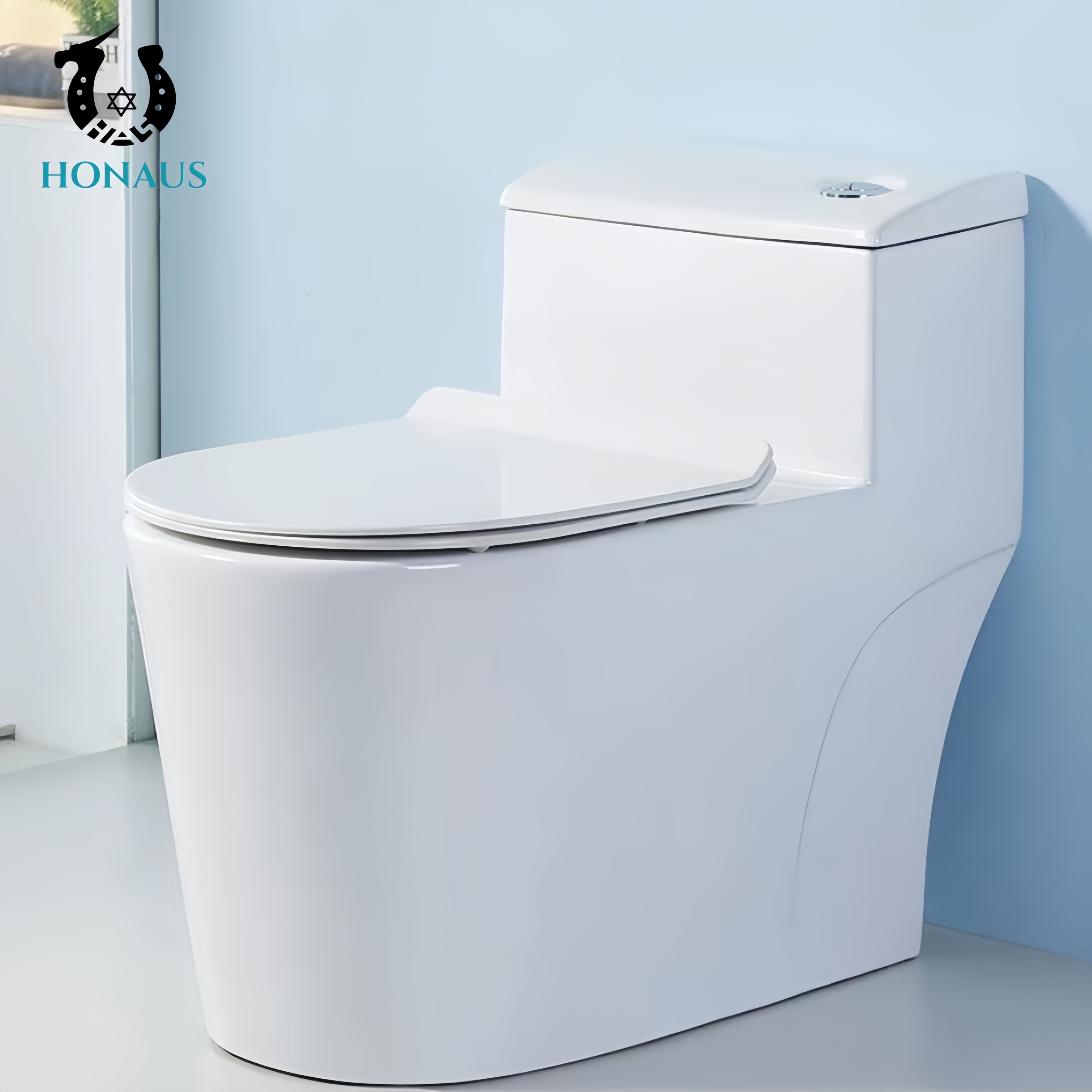 Small Bathroom Best Ceramic One Piece Toilet Bowl S Trap 300mm Dual Flush Modern