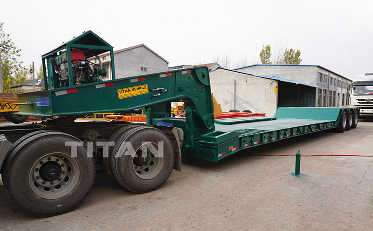 TITAN 80/100 ton folding gooseneck lowboy semi trailer for sale
