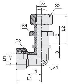 Wholesale 90 Degree Elbow Metric Thread Male M12X 1.5 to M52 X 2 Bulkhead Fittings 6c9 6D9 Jic Hydraulic Fittings