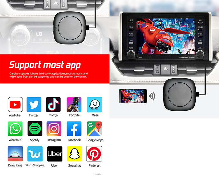 Wired To Wireless Multimedia Video Box Carplay Smart 4G+64GB