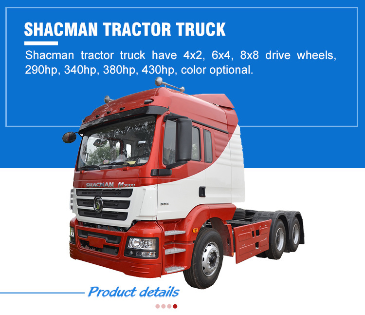 New Shacman Trailer Tractor Head 10 Wheels 6X4 420HP Tractor Truck