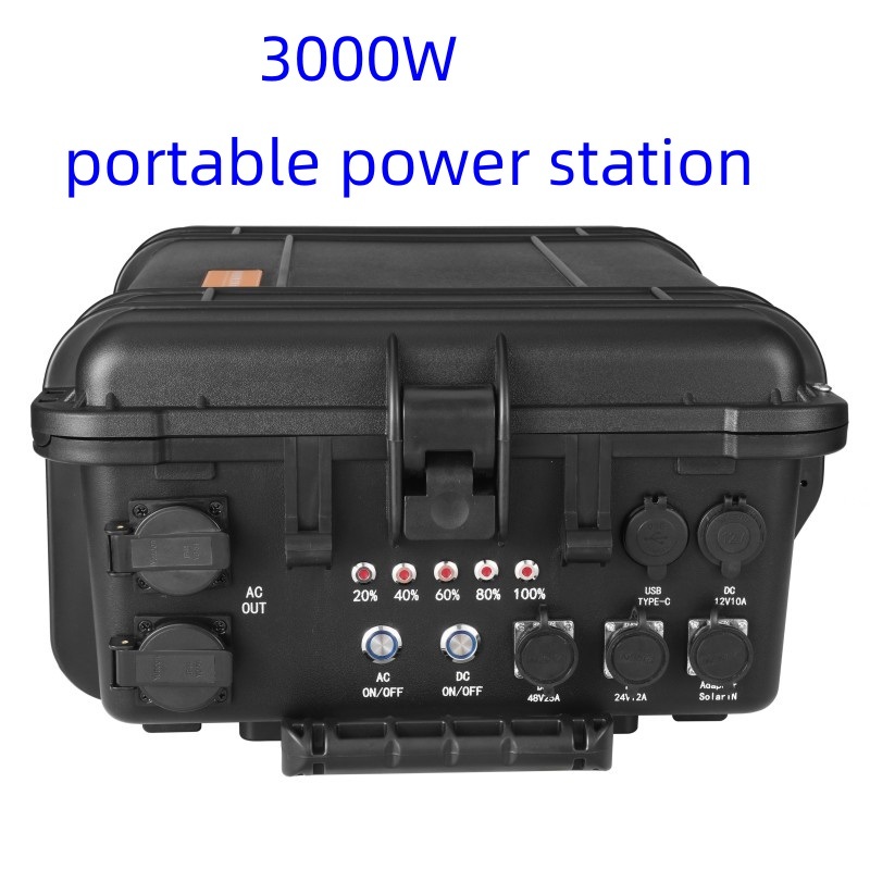 Portable Solar Power Station 3000W Power Supply Lithium Battery with Pull Rod