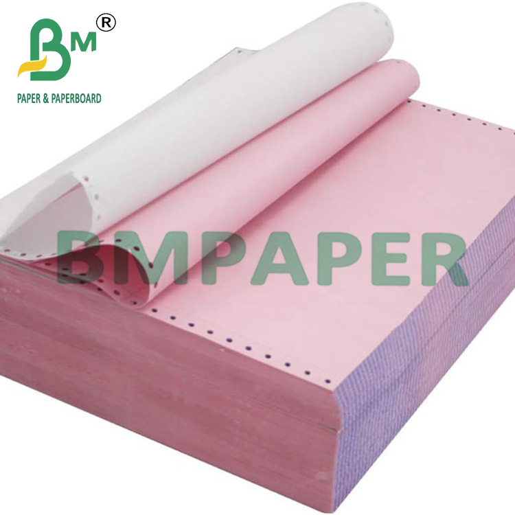 8.5 x 11 Inch White Pink NCR Carbonless Copy Paper For Dot Matrix Printers