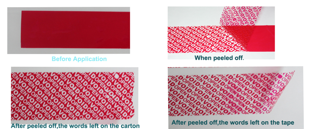 Tamper Evident Security VOID Tape for Carton Packing