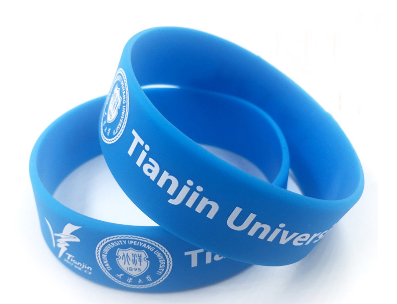 Widen custom Silicone bracelet for boys girls logo Wristband Recessed Rubber strap words color size