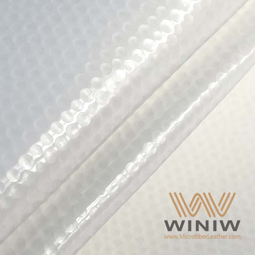 WINIW Can Be Embossed White Faux Suede Leather