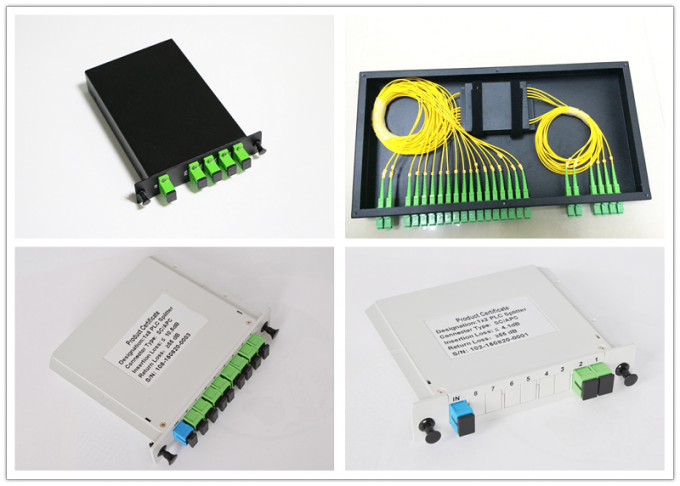 LGX PLC Fiber Optic Splitter Box with SC APC Simplex Fiber Optic Adapters 0
