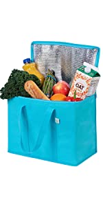 VENO Insulated Grocery Bags, blue grocery bags, insulated bag, insulated food delivery bag