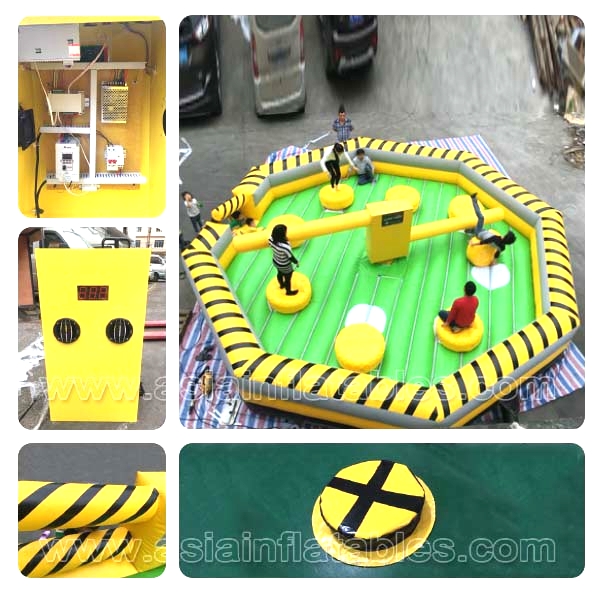 Hot Sale Inflatable Meltdown Game ,Inflatable Eliminator With Rotative Machine For Sport Game