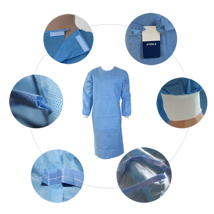 HIGH QUALITY SMMS SURGICAL GOWN NON WOVEN DISPOSABLE SURGERY GOWN, MEDICAL SMS SURGICAL GOWN 1