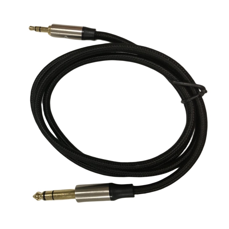 Male to Male Aux Cable Heavy Duty 3.5 mm to 6.35 mm Adapter Jack Audio Cable