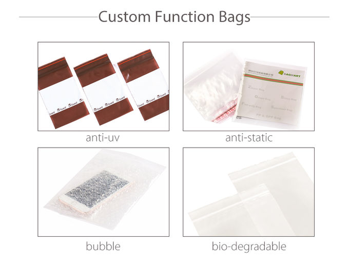 Custom Printed Biodegradable Food Grade Reusable Pe Plastic Poly Packaging Double Zip Lock Bag